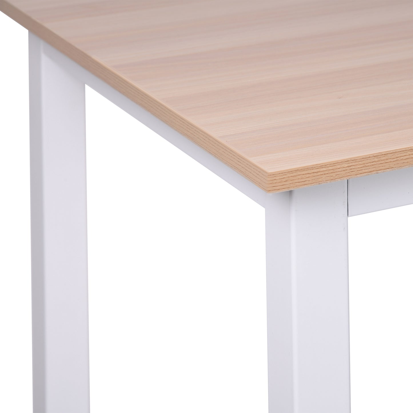 Modo 120cm Metal And Wooden White Work Desk With Steel Frame