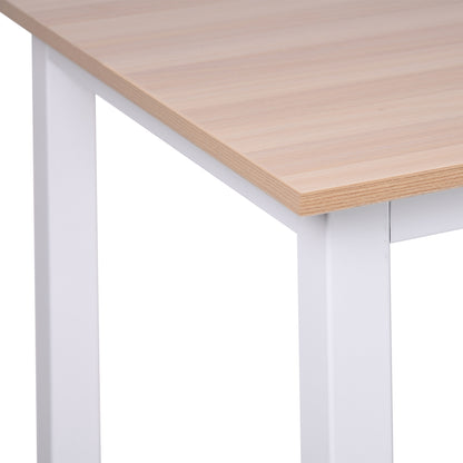 Modo 120cm Metal And Wooden White Work Desk With Steel Frame