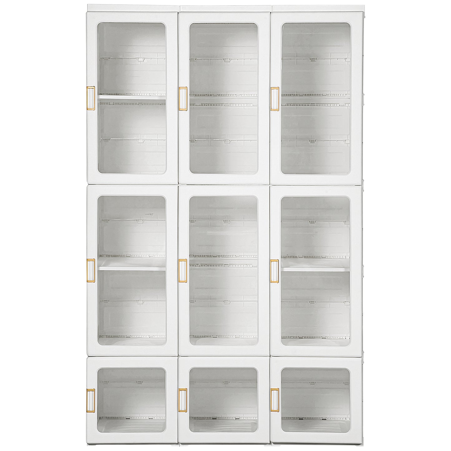 Belavani White Foldable Clothes Wardrobe With Cube Storage Hanging Rails And Magnetic Doors