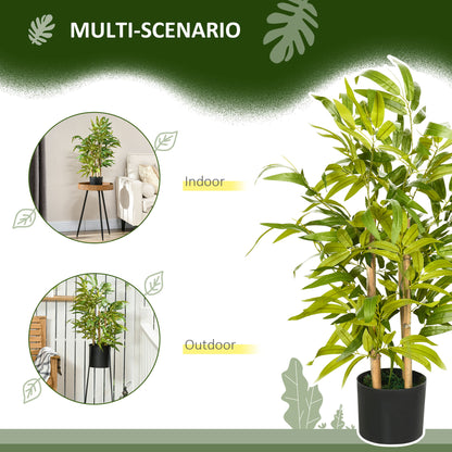 Diso Set Of 2 Artificial Bamboo Desk Style Trees In Pots H8 60cm Green