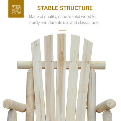 Cheddar Set Of 2 Natural Wood  Rocking Chairs With Ergonomic Design