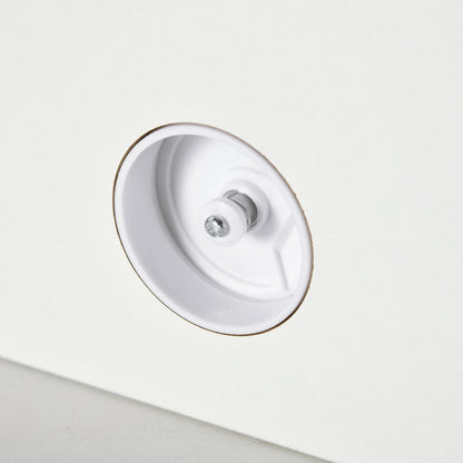 Kere Wooden White Floating TV Unit With OFauxn Shelves For Screens Up To 40 Inches