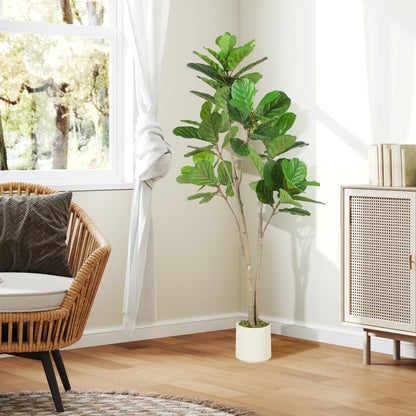 Laha Artificial Ficus Style Indoor Tree In Green 150cm