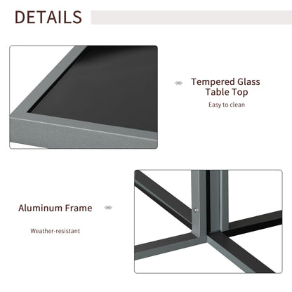 Moyoha Aluminium Grey 9 Piece Space Saving Garden Cube Dining Set With Cushions