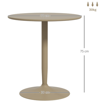 Ratapa Metal Light Brown Minimal Round Dining Table For 2
