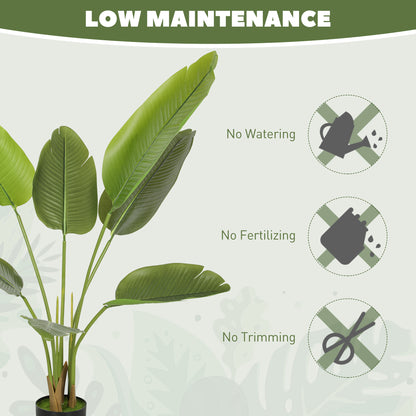 Lire Sesa Artificial Bird Of Paradise Style Plant With Textured Leaves In Pot H8 109cm