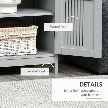 Rosotto Modern Freestanding Bathroom Floor Storage Cabinet In Grey