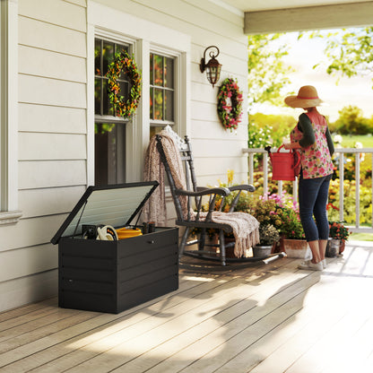 Ronamo Dark Grey Galvanised Steel Garden Storage Box 311 Litre