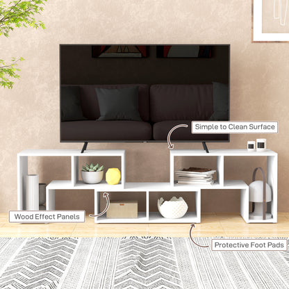 Tota 134cm White Wood Effect 3 Block Modular TV Stand