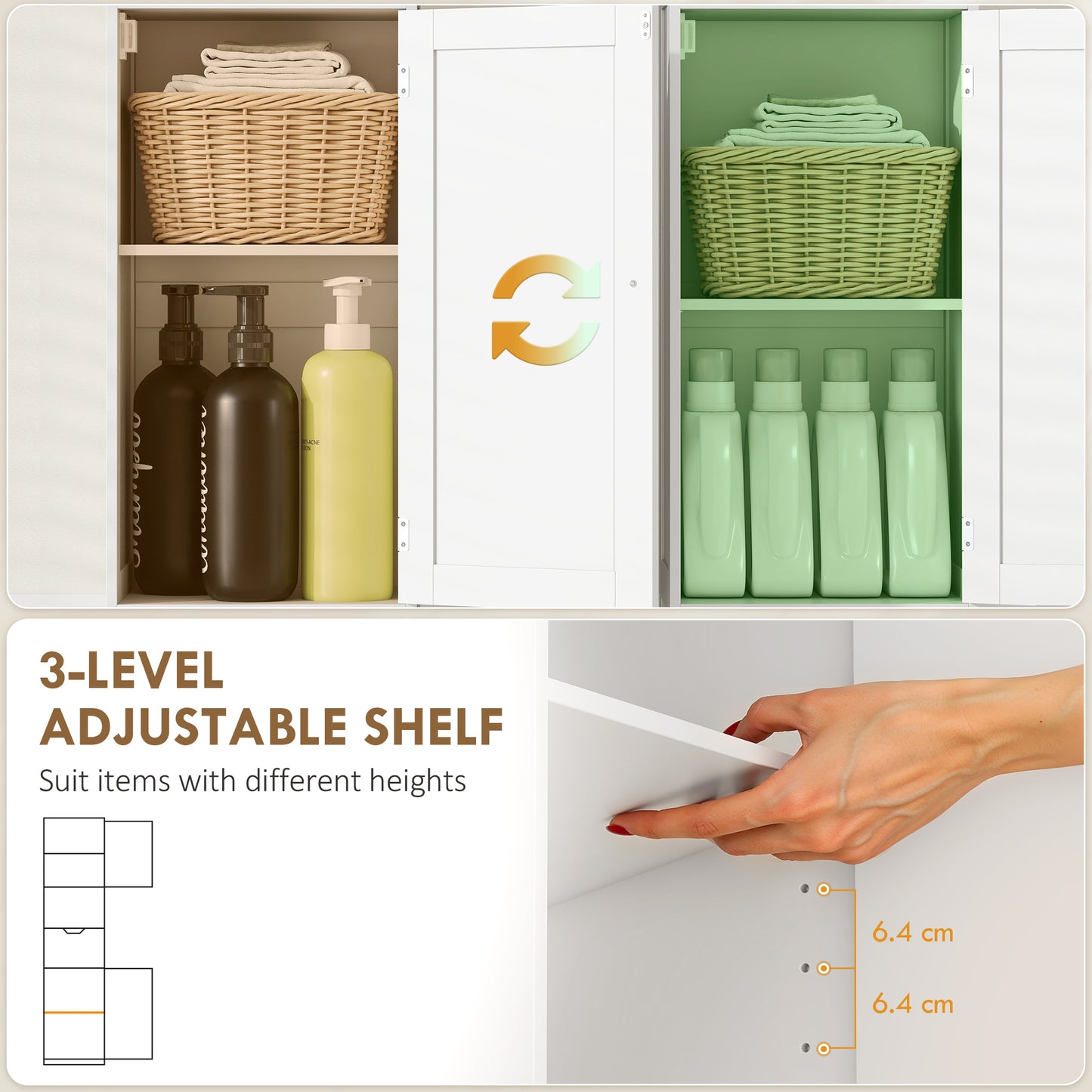 Morale Slim Bathroom Storage Cabinet With Integrated Sensor Lighting White