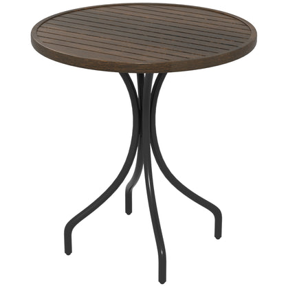 Rabasu Galvanised Steel Brown Round Garden Bistro Table