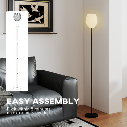 Famico Plastic White 3D Printed Rose Shade Floor Lamp With Foot Switch And E27 Fitting