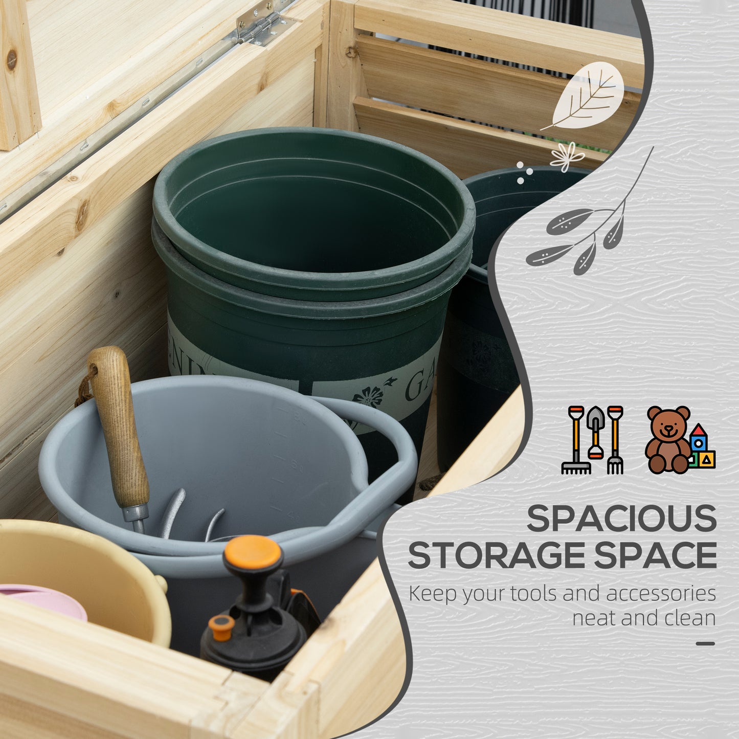 Keno Fava Panelled Wood And Metal Outdoor Storage Box 155 Litre