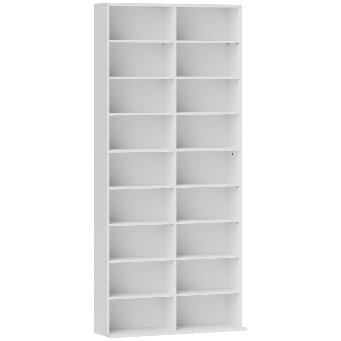 Latota Kezi Wood White Tall Media Storage Tower With 640 Disc Capacity