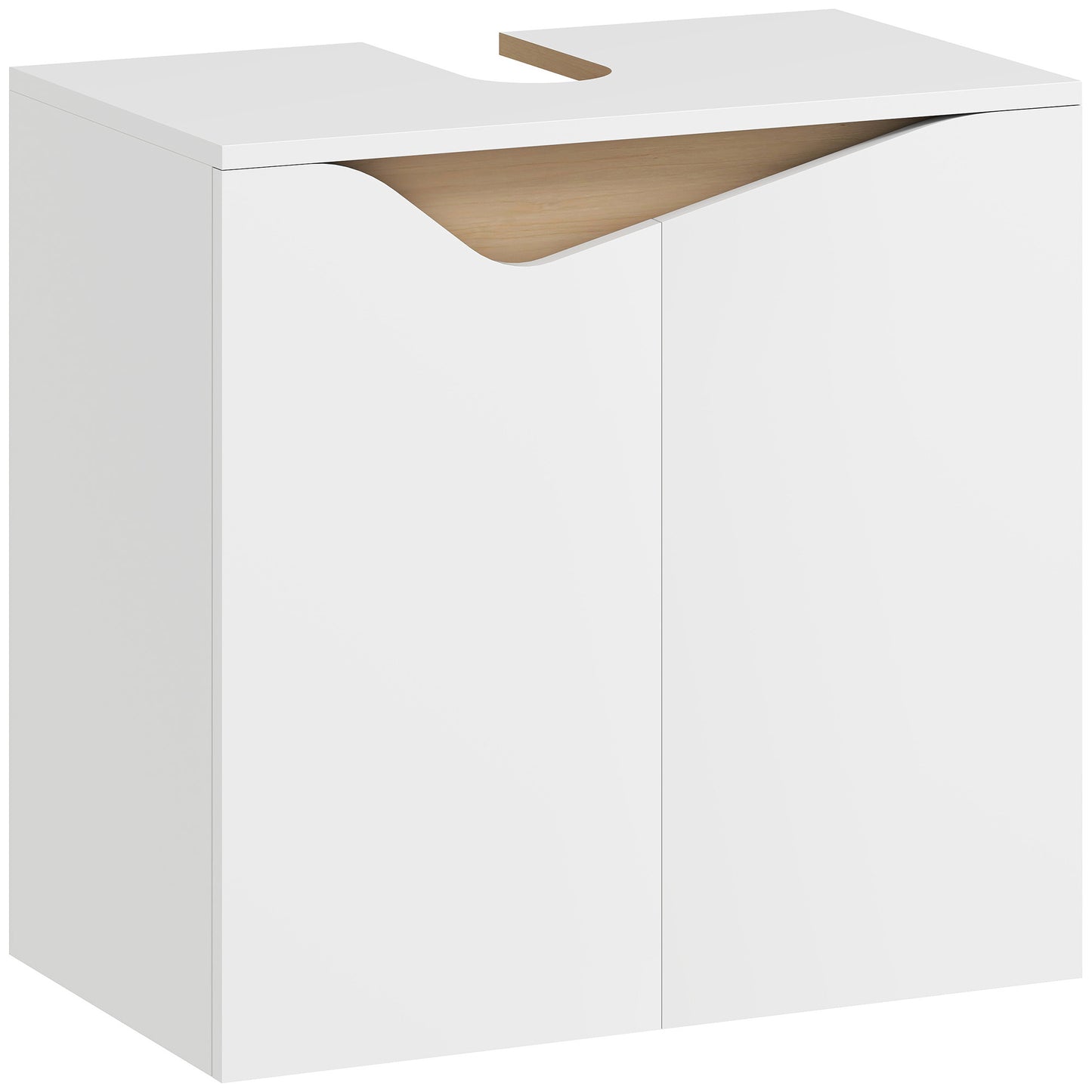 Lahane Under Sink Bathroom Storage Cabinet With Soft Close Doors White