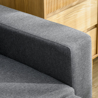 Kesosu Dark Grey Upholstered 3 Seater Sofa Bed With Built In Storage