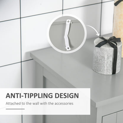 Rosotto Modern Freestanding Bathroom Floor Storage Cabinet In Grey