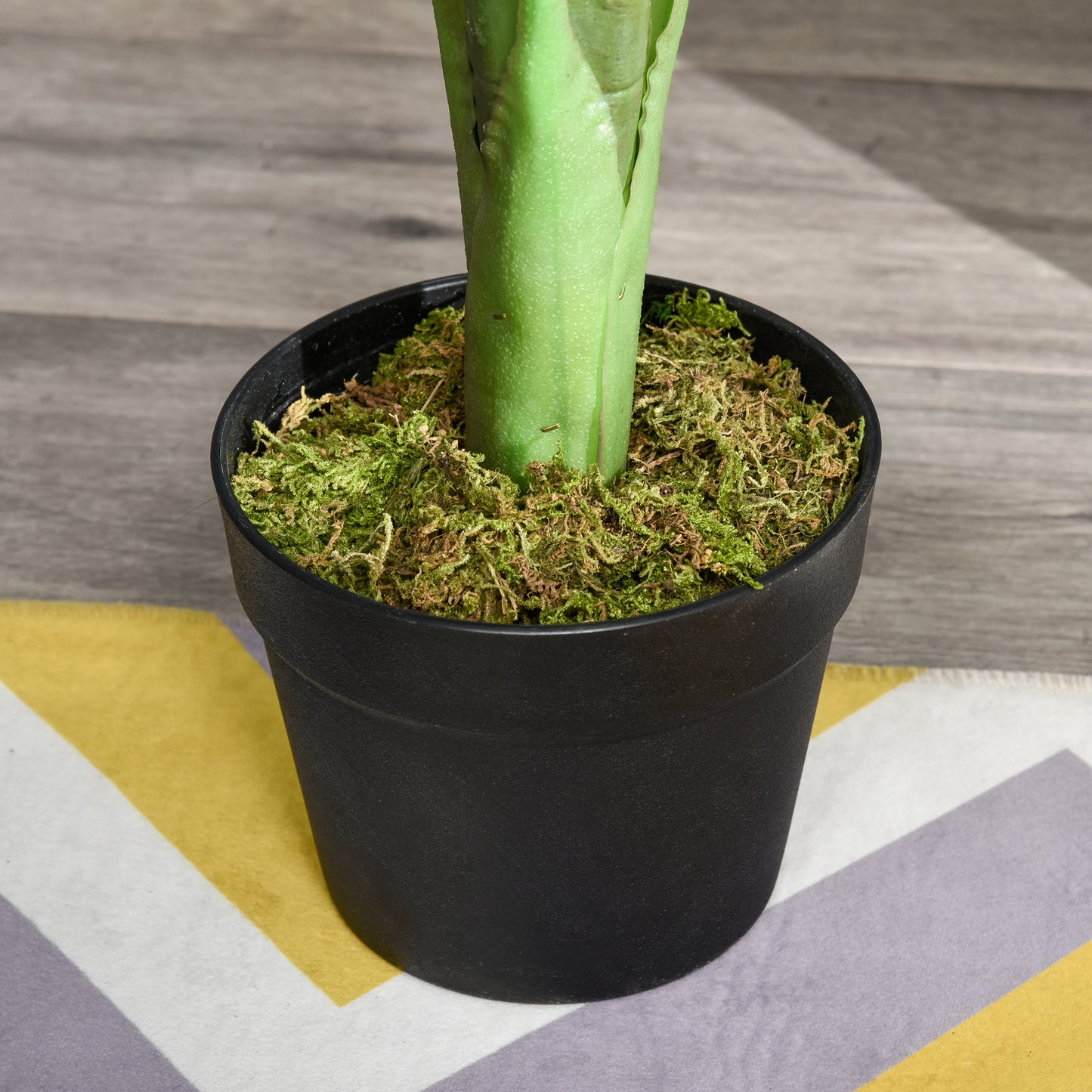 Rehala Artificial Monstera Leaf Style Plant In Pot For Indoor And Sheltered Outdoor Areas