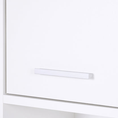 Ridila Tall Storage Cabinet With Adjustable Shelves For Bathroom Or Hallway Use White