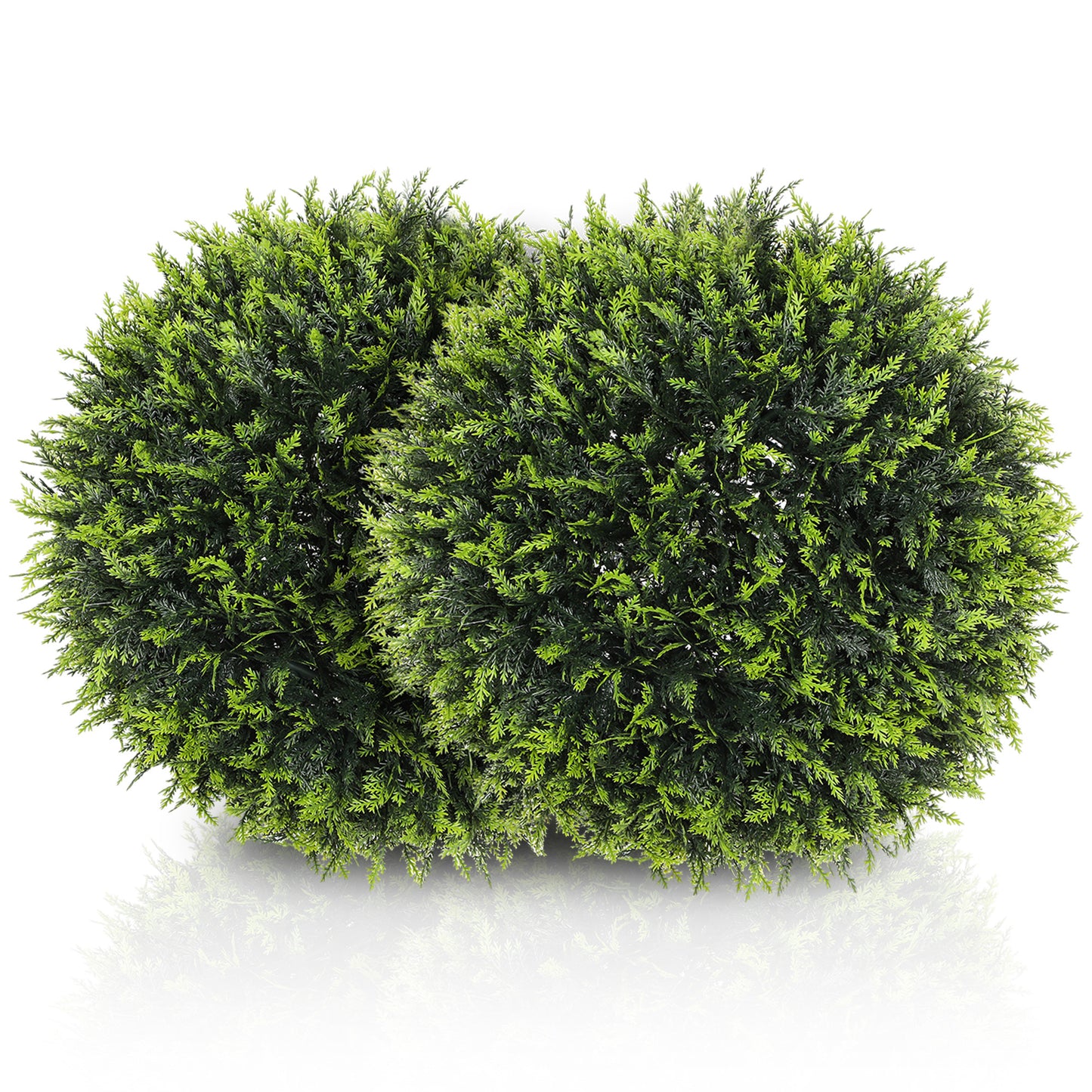 Zilolo Set Of 2 Artificial UV Resistant Topiary Ball Plants H8 45cm Green