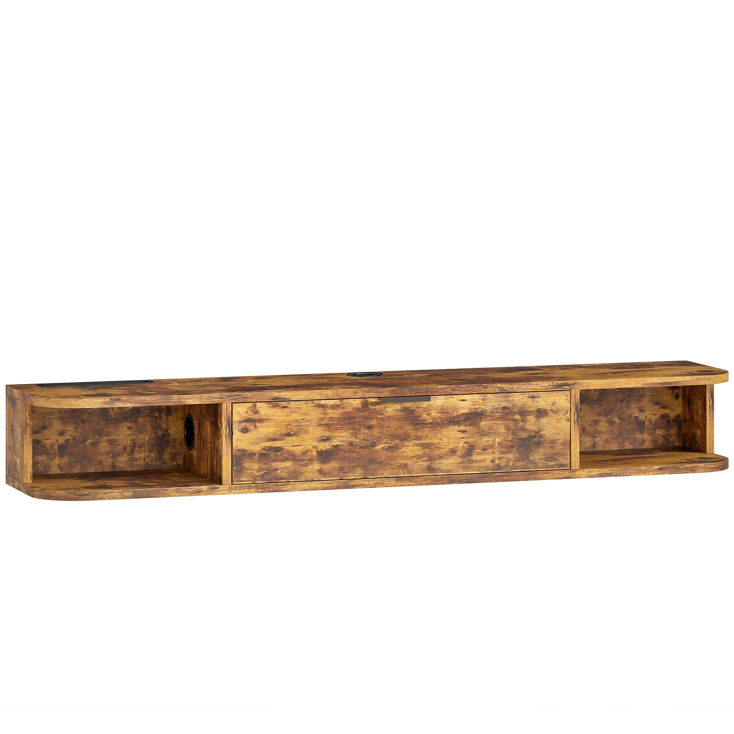 Avamoro 120cm Rustic Brown Floating TV Unit For Screens Up To 50 Inches