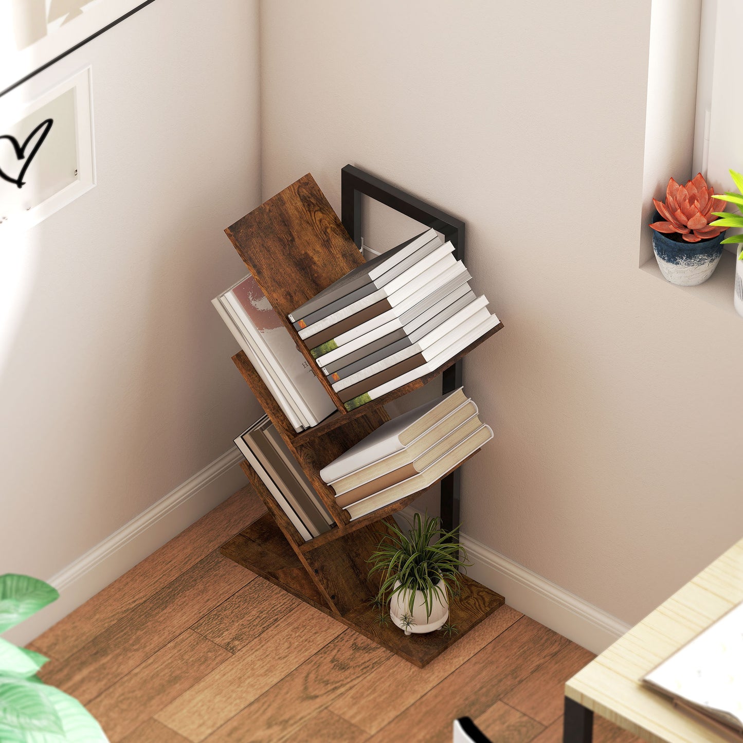 Rori Wood Wood Effect 4 Section Tree Style Bookcase