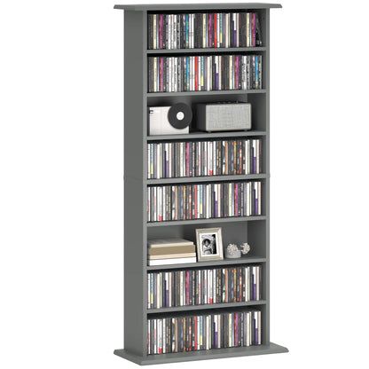 Wood Grey CD Storage Unit With 360 Disc Capacity