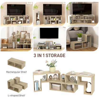 Tota 134cm Natural Wood Effect 3 Block Modular TV Stand