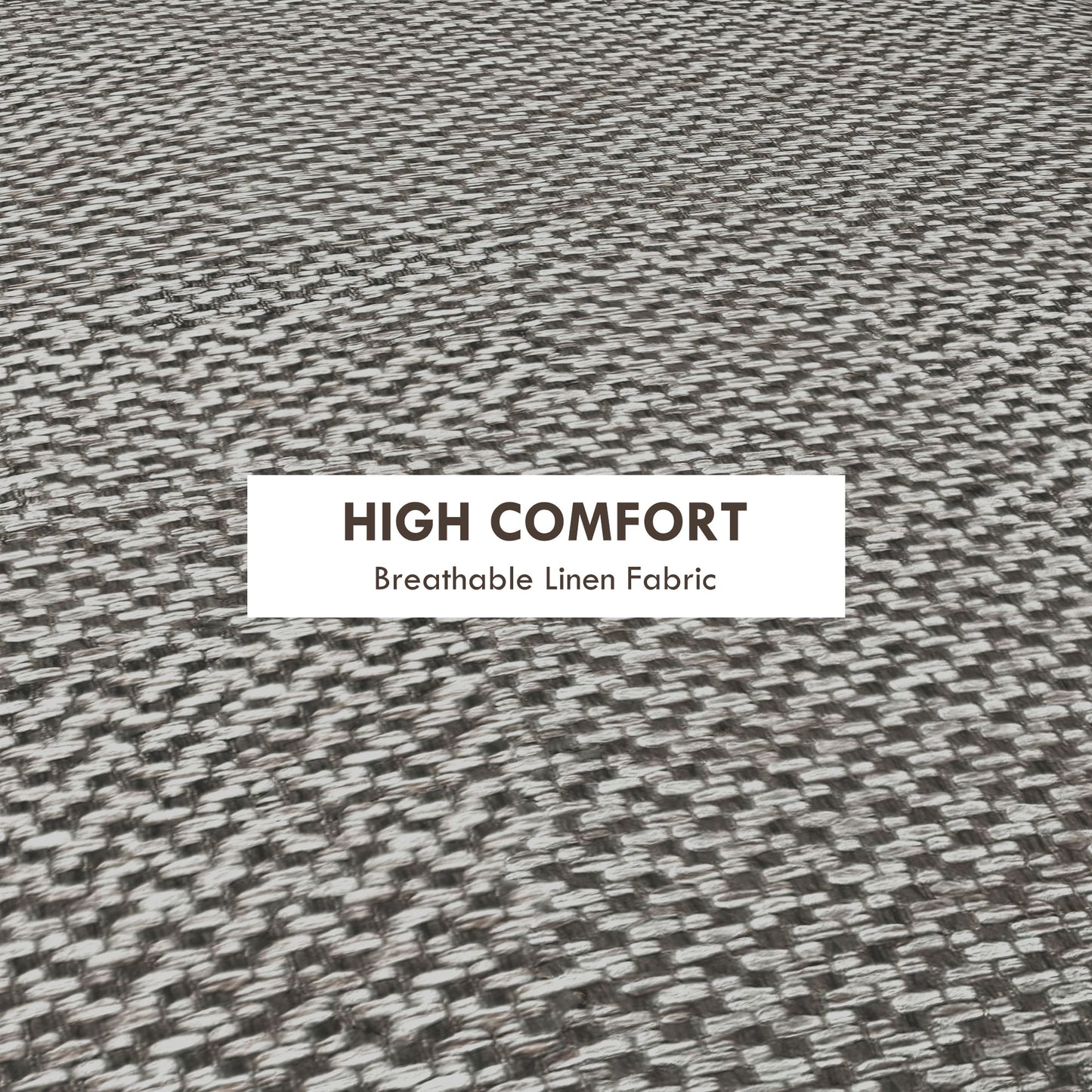 Roli Linen Look Light Grey Round Storage Ottoman