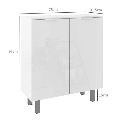 Conoyo Wooden White 5 Shelf Shoe Storage Cupboard