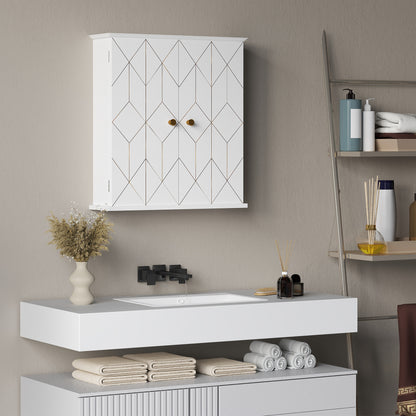 Loredi Wall Mounted Bathroom Medicine Cabinet With Adjustable Shelves White
