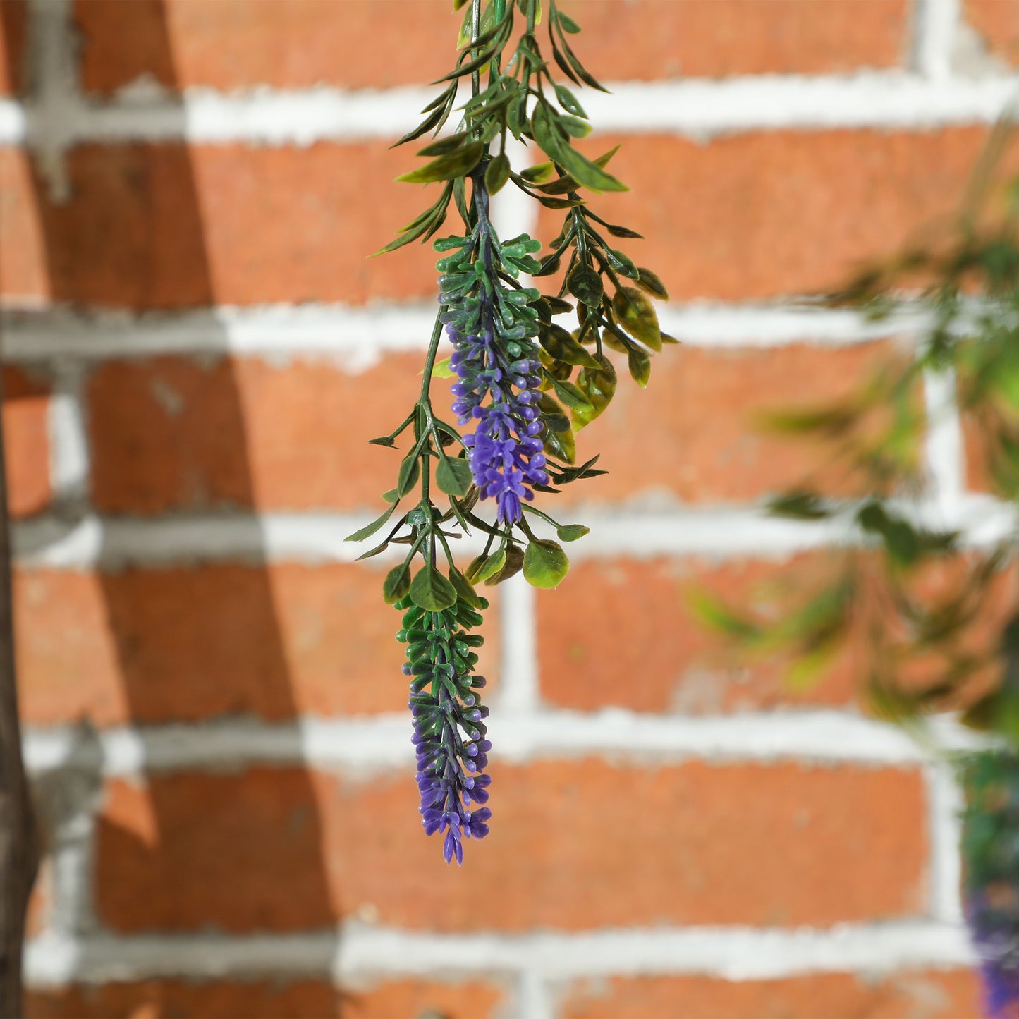 Nodimo Set Of 2 Artificial Lavender Hanging Baskets With Silk Finish