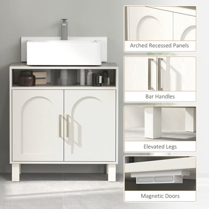 Nenola Cream White Under Sink Storage Cabinet For Basin