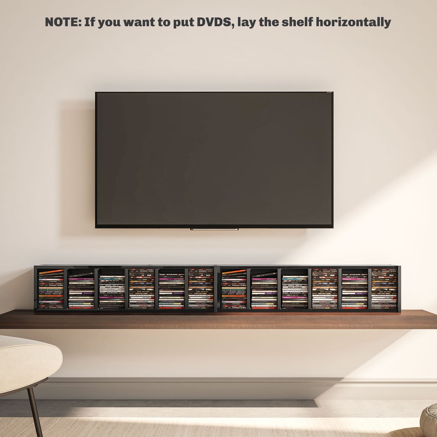 Kera Mimo High Gloss Black Set Of 2 CD Storage Units With 102 Disc Capacity