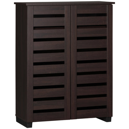 Fiseyo Wooden Wood Effect Shoe Storage Cabinet For 15 Pairs