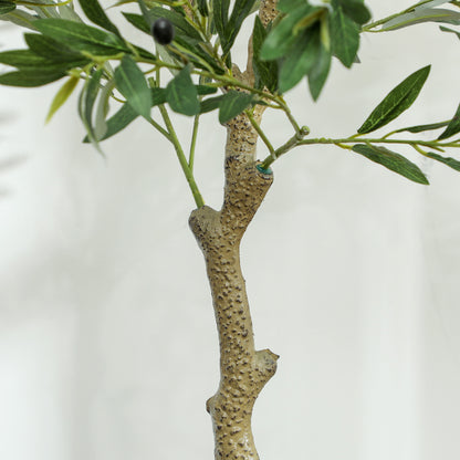 Leloke Artificial Olive Style Tree With Silk Leaf Finish
