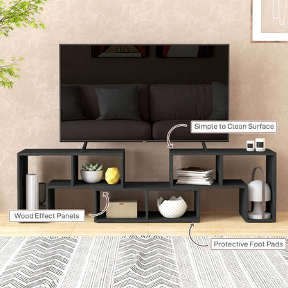 Tota 134cm Black Wood Effect 3 Block Modular TV Stand