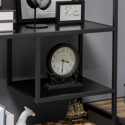 Eldora Metal Black 7 Tier Industrial Display Bookcase