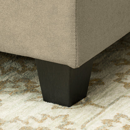 Yokata Light Brown Upholstered Modular L Shaped Sofa With Integrated Storage