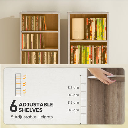 Lere Tavi Wooden Natural Finish Narrow CD Storage Unit With 260 Disc Capacity