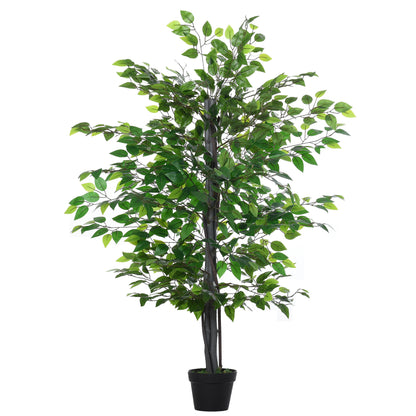 Nito Artificial Rose Style Tree In Purple And White With Decorative Pot