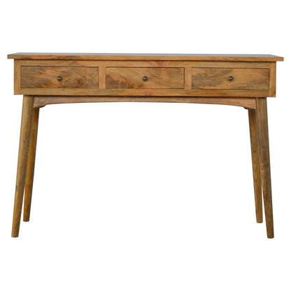 Pizzo Large Mango Wood 3 Drawer Console Table