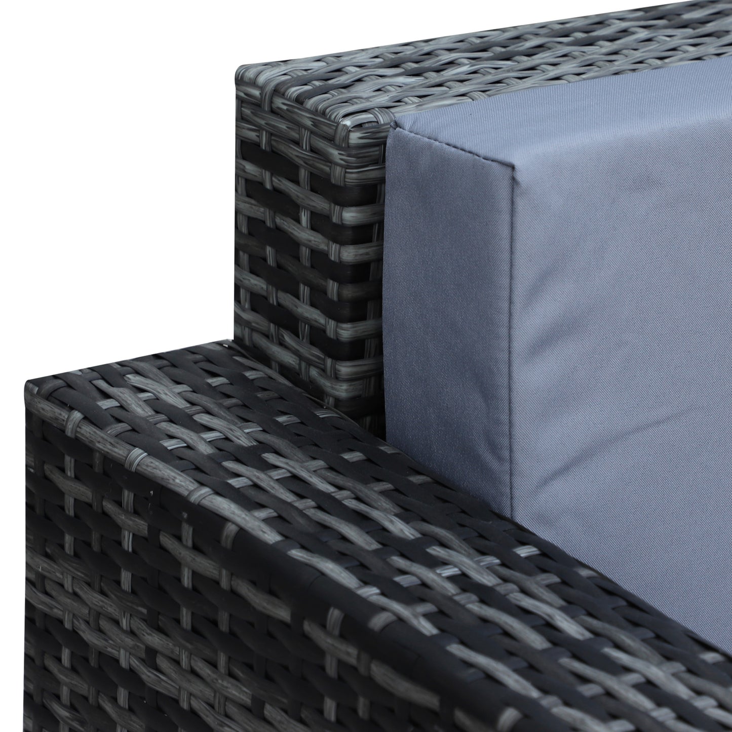 Neloro Rattan Grey 3 Seater Outdoor Sofa With Cushions