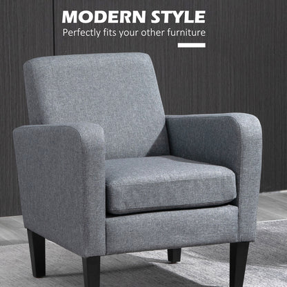 Sesuma  Set Of 2 Dove Grey Modern Accent Chairs With Black Legs