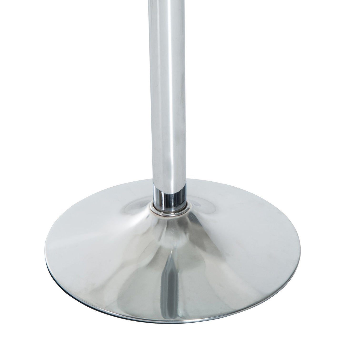 Diliha Metal And Glass Clear Round Dining Table With Steel Base For Compact Spaces