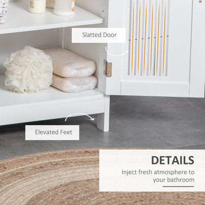 Vaco Modern White Bathroom Floor Storage Cabinet