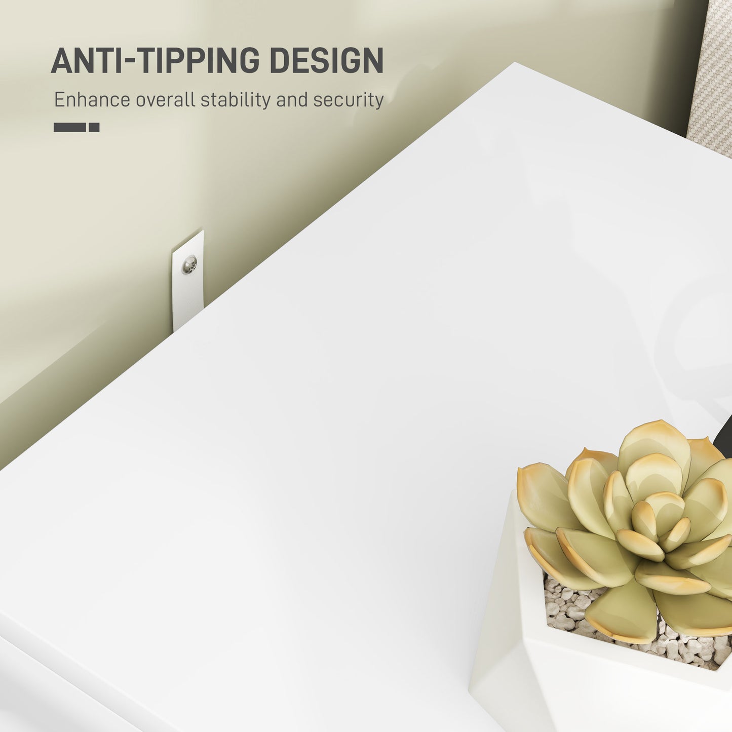 Coelta Loni White and Gold Elegant 2 Drawer Bedside Table Ribbed Pattern