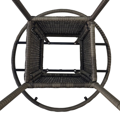 Reso Grey Rattan Outdoor Round Bistro Table