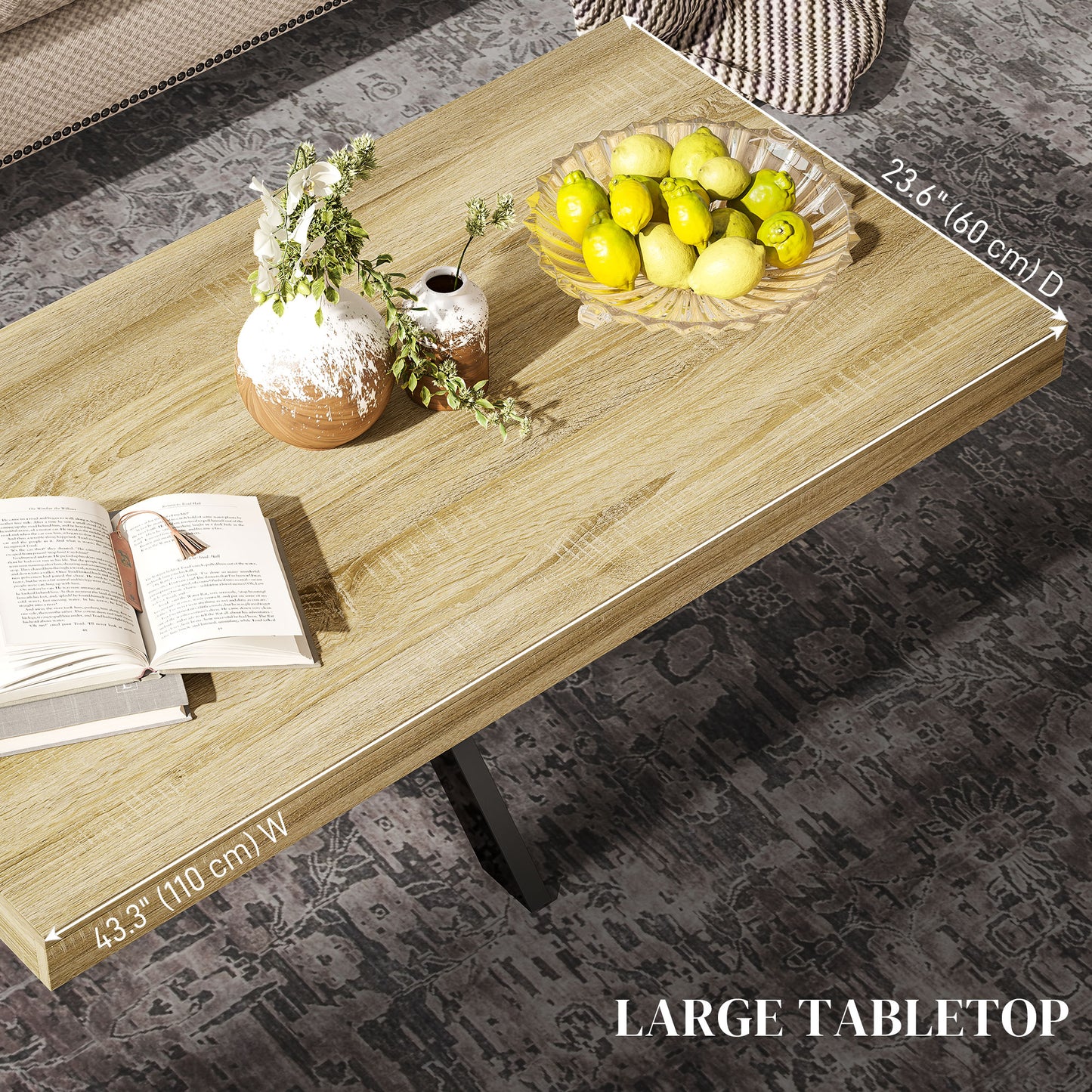 Hake Wooden Rustic Block Style Coffee Table With Wood Effect Finish