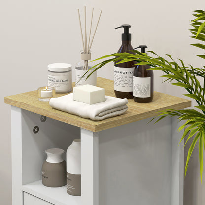 Sasa Bafa Slim Bathroom Storage Cabinet In White